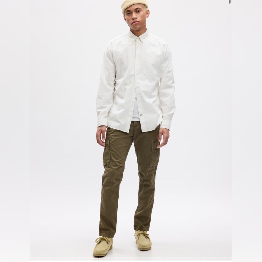 GAP MENS BROWN SLIM TAPER CARGO PANT SZ 36x32